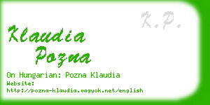 klaudia pozna business card